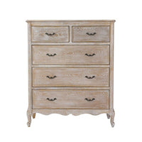 Tallboy Oak Wood Plywood Veneer White Washed Finish Storage Drawers Furniture Kings Warehouse 