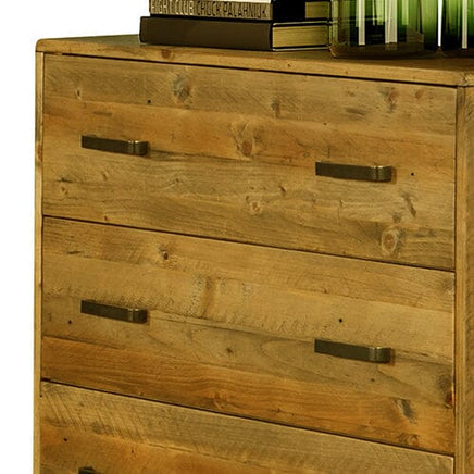 Tallboy with 4 Storage Drawers in Wooden Light Brown Colour Furniture Kings Warehouse 