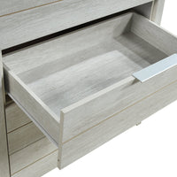 Tallboy with 5 Storage Drawers Natural Wood like MDF in White Ash Colour Furniture Kings Warehouse 