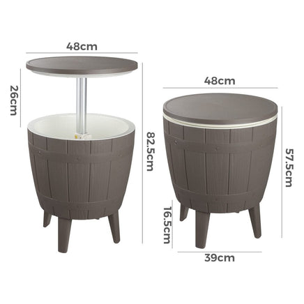Taupe Cooler Table Furniture Kings Warehouse 