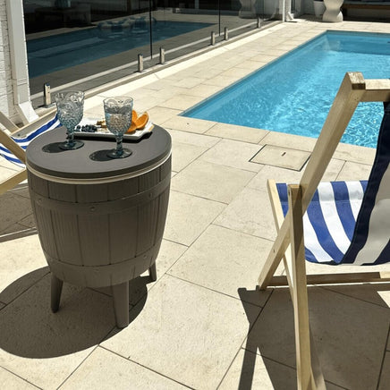 Taupe Cooler Table Furniture Kings Warehouse 