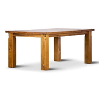 Teasel Dining Table 210cm Solid Pine Timber Wood Furniture - Rustic Oak dining Kings Warehouse 