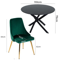 The Velvet Marble Table and Chair Set Furniture Kings Warehouse 