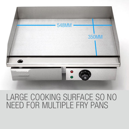 THERMOMATE Electric Griddle Grill BBQ Hot Plate Commercial Stainless Steel Home & Garden Kings Warehouse 