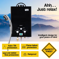 Thermomate Outdoor Water Heater Gas Camping Portable Tankless Hot Shower Kings Warehouse 