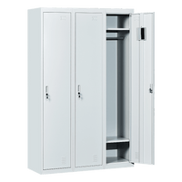 Three-Door Side by Side Office Gym Shed Storage Locker Furniture Kings Warehouse 