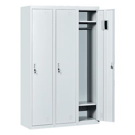 Three-Door Side by Side Office Gym Shed Storage Locker Furniture Kings Warehouse 