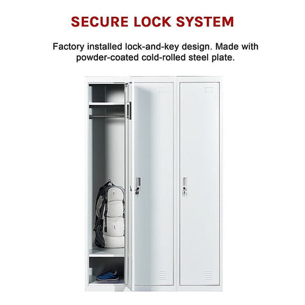Three-Door Side by Side Office Gym Shed Storage Locker Furniture Kings Warehouse 