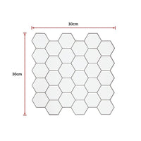 Tiles 3D Peel and Stick Wall Tile Hexagon White (30cm x 30cm x 10 sheets) Home & Garden Kings Warehouse 