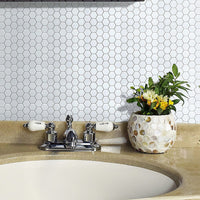 Tiles 3D Peel and Stick Wall Tile Hexagon White (30cm x 30cm x 10 sheets) Home & Garden Kings Warehouse 
