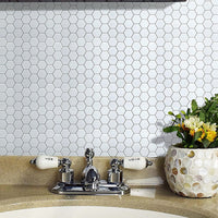 Tiles 3D Peel and Stick Wall Tile Hexagon White (30cm x 30cm x 10 sheets) Home & Garden Kings Warehouse 