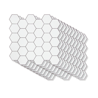 Tiles 3D Peel and Stick Wall Tile Hexagon White (30cm x 30cm x 10 sheets) Home & Garden Kings Warehouse 