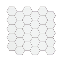 Tiles 3D Peel and Stick Wall Tile Hexagon White (30cm x 30cm x 10 sheets) Home & Garden Kings Warehouse 