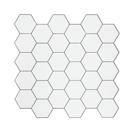 Tiles 3D Peel and Stick Wall Tile Hexagon White (30cm x 30cm x 10 sheets) Home & Garden Kings Warehouse 