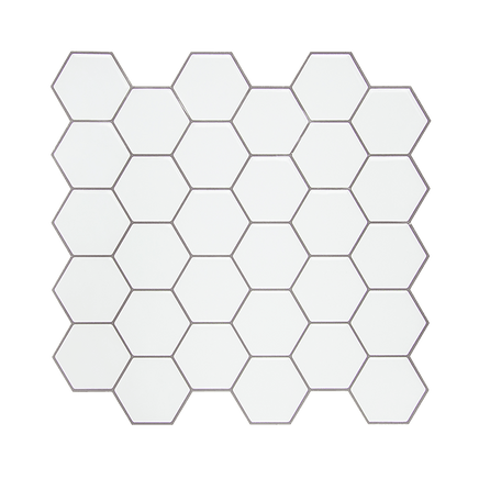 Tiles 3D Peel and Stick Wall Tile Hexagon White (30cm x 30cm x 10 sheets) Home & Garden Kings Warehouse 
