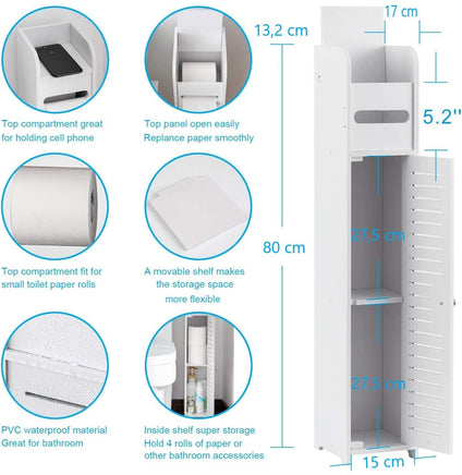 Toilet Paper Roll Holder for Bathroom (White, 80 cm) Kings Warehouse 