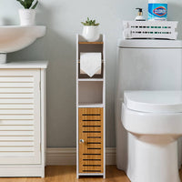 Toilet Paper Roll Holder for Bathroom with roller (Bamboo, 76cm) Kings Warehouse 