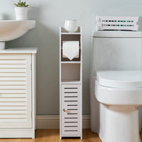 Toilet Paper Roll Holder for Bathroom with roller (White, 76cm) Kings Warehouse 
