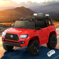 Toyota Ride On Car Kids Electric Toy Cars Tacoma Off Road Jeep 12V Battery Red Big Baby Bazaar Kings Warehouse 