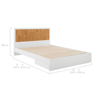 Tracey Column Bed Frame with Storage - Queen bedroom furniture Kings Warehouse 