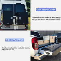 Trailer Door Latch Rv Door Tool Box Lock Gasket T-Handle with Keys 304 Stainless Steel Kings Warehouse 
