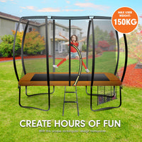 Trampoline 6 Ft x 9 Ft Rectangular Outdoor - Orange Kings Warehouse 