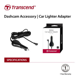 TRANSCEND TS-DPL2 Car Lighter Adapter for DrivePro, Micro-B (For DP230 / DP130 / DP110) Kings Warehouse 