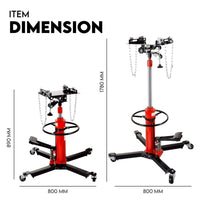 Transmission Jack 0.5 ton 2-Stage Hydraulic High Lift Vertical Telescopic Kings Warehouse 