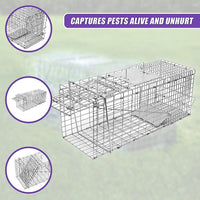 Trap Humane Possum Cage Live Animal Safe Catch Rabbit Cat Hare Fox Bird Pet Care Kings Warehouse 