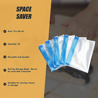 Travel Space Saver Saving Hand Roll Up Roller Seal No Vacuum Storage Bag x20 Home & Garden Kings Warehouse 