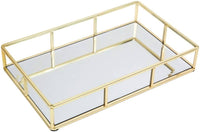 Tray Gold Mirror Decorative for Storage Jewelry and Makeup accessories Kings Warehouse 