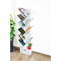 Tree Bookshelf Bookcase Book Organizer 12-Tier Multipurpose Shelf Display Racks Furniture Kings Warehouse 