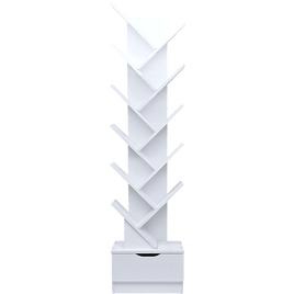 Tree Bookshelf Bookcase Book Organizer 12-Tier Multipurpose Shelf Display Racks Furniture Kings Warehouse 