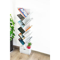 Tree Bookshelf Bookcase Book Organizer 12-Tier Multipurpose Shelf Display Racks Kings Warehouse 