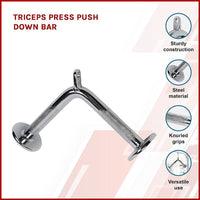 Triceps Press Push Down Bar – Gym Cable Attachment for Arm & Strength Training Sports & Fitness Kings Warehouse 