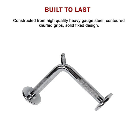 Triceps Press Push Down Bar – Gym Cable Attachment for Arm & Strength Training Sports & Fitness Kings Warehouse 