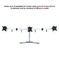 Triple Tilt LCD Monitor Mount Freestanding Desktop Stand Electronics Kings Warehouse 