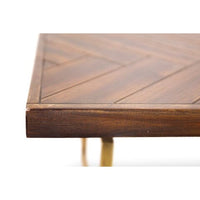 Tuberose Coffee Table 120cm Solid Acacia Wood Home Herringbone Parquet - Brown living room Kings Warehouse 