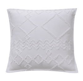 TUFTED MICROFIBRE SUPER SOFT CUSHION COVER-WHITE Home & Garden Kings Warehouse 