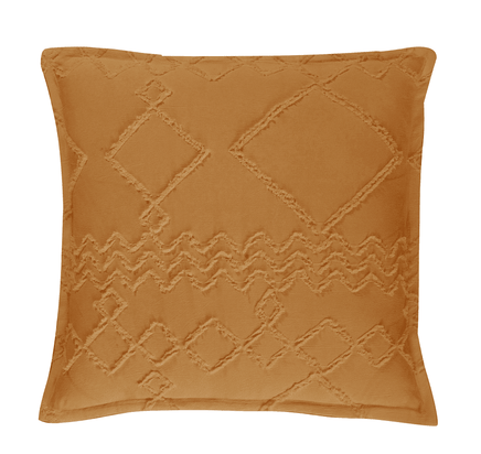 TUFTED MICROFIBRE SUPER SOFT EUROPEAN PILLOWCASE-CARAMEL Kings Warehouse 