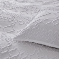 TUFTED MICROFIBRE SUPER SOFT TWIN PACK STANDARD PILLOWCASES-WHITE Kings Warehouse 