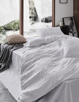 Tufted ultra soft microfiber quilt cover set-double white Home & Garden Kings Warehouse 