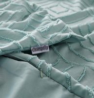 Tufted ultra soft microfiber quilt cover set-king sage green Home & Garden Kings Warehouse 