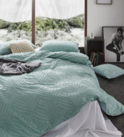 Tufted ultra soft microfiber quilt cover set-king sage green Home & Garden Kings Warehouse 