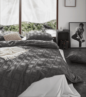 Tufted ultra soft microfiber quilt cover set-king smoke Home & Garden Kings Warehouse 
