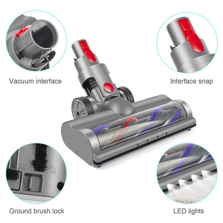 Turbo Brush Roller Head Electric Floor Carpet Head LED For Dyson V7 V8 V10 V11 V15 Kings Warehouse 