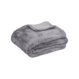 Tuscany Luxury Faux Sheep Wool Fur Throw Rug Grey Home & Garden Kings Warehouse 