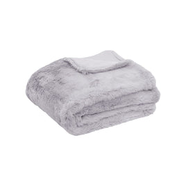 Tuscany Luxury Faux Sheep Wool Fur Throw Rug Silver Home & Garden Kings Warehouse 