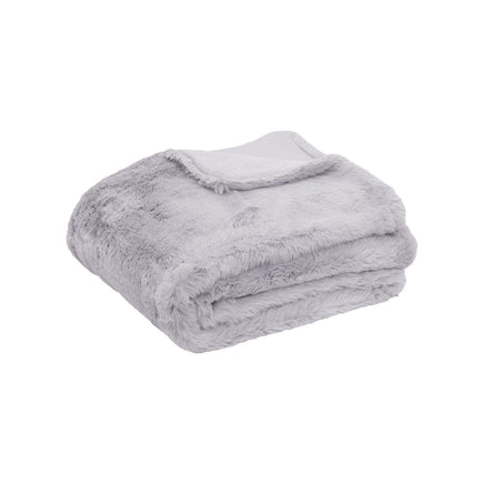 Tuscany Luxury Faux Sheep Wool Fur Throw Rug Silver Home & Garden Kings Warehouse 