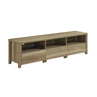 TV Cabinet 3 Storage Drawers with Shelf Natural Wood like MDF Entertainment Unit in Oak Colour Furniture Kings Warehouse 